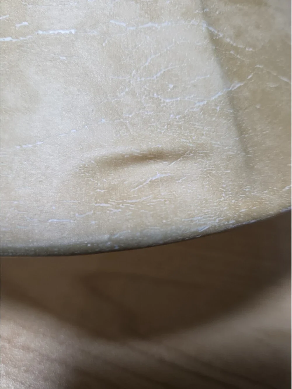 Vintage Faux Leather Tan Bell Lamp Shade Distressed 10.25